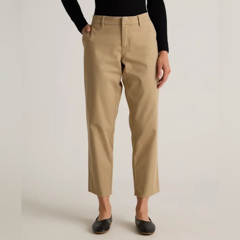 Quince Women’s Organic Stretch Cotton Girlfriend Chino Pants